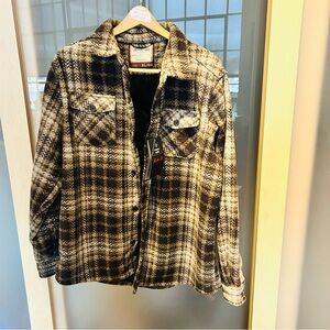 NWT Hawke & Co Size XL Brown and Cream Fleece Jacket